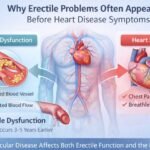 Diagram showing how erectile problems relate to cardiovascular disease
