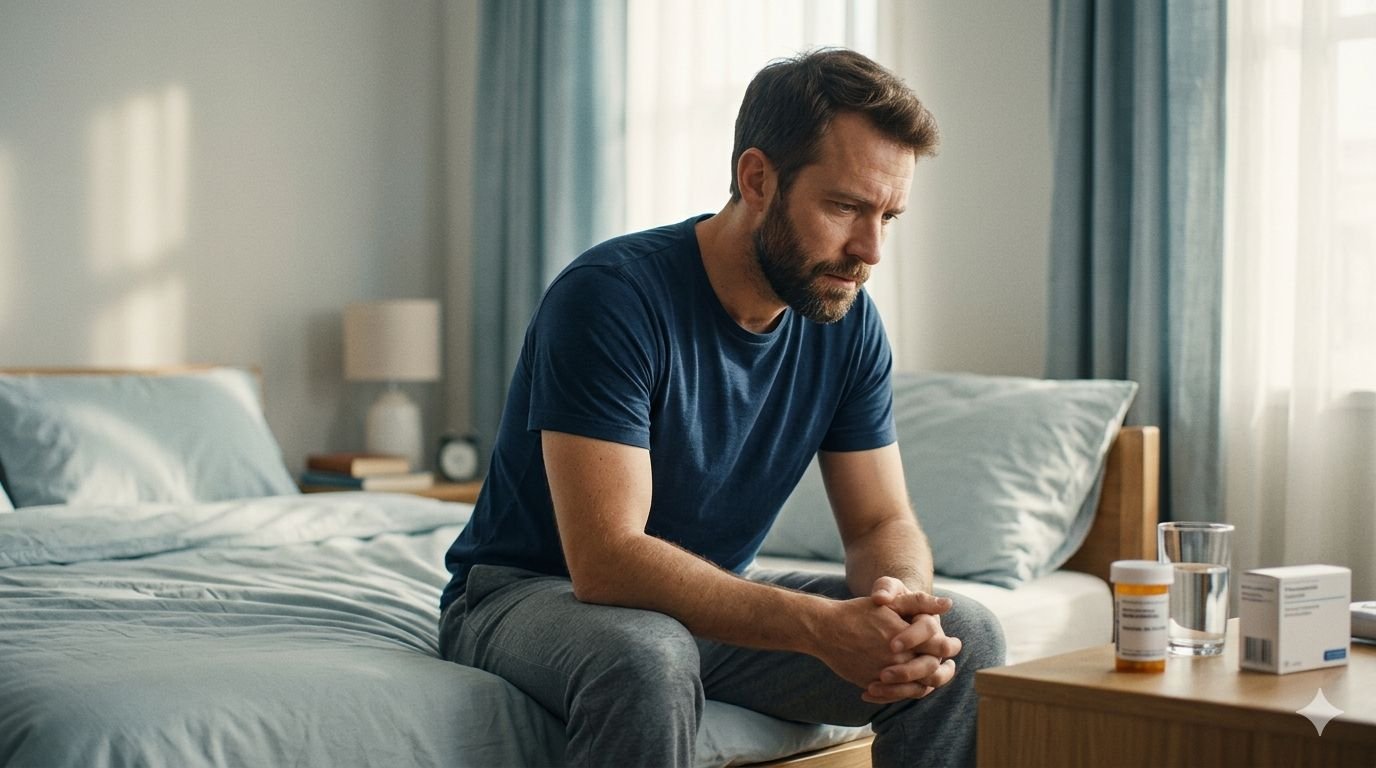 man frustrated with ED medication effectiveness